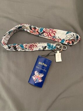 Vera Bradley Floral Harry Potter Lanyard - White, Pink, Teal